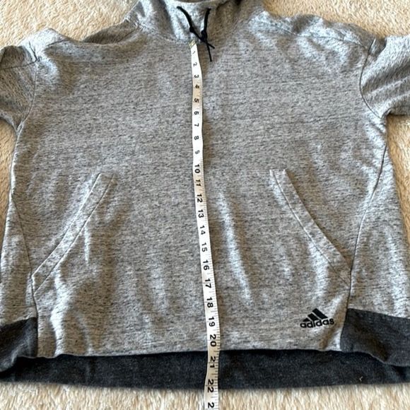 Adidas gray cowl neck hoodie - Picture 8 of 16